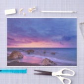 Mooie zonsondergang kustfoto tissuepapier (Craft)