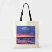 Mooie zonsondergang kustfoto tote bag (Voorkant)