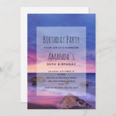 Mooie zonsondergang Kustfoto Verjaardag Kaart (Voorkant / Achterkant)