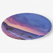 Mooie zonsondergang Kustfoto Verjaardag Papieren Bordje (Gekanteld)