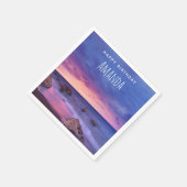 Mooie zonsondergang Kustfoto Verjaardag Servet (Hoek)