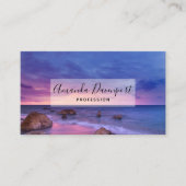 Mooie zonsondergang kustfoto visitekaartje (Voorkant)