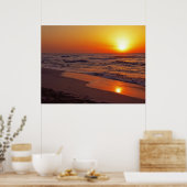 Mooie Zonsondergang Landschapsillustratie Poster (Keuken)