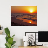 Mooie Zonsondergang Landschapsillustratie Poster (Thuiskantoor)