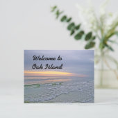 Mooie zonsondergang langs Oak Island Briefkaart (Staand voorkant)