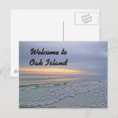 Mooie zonsondergang langs Oak Island Briefkaart (Voorkant / Achterkant)