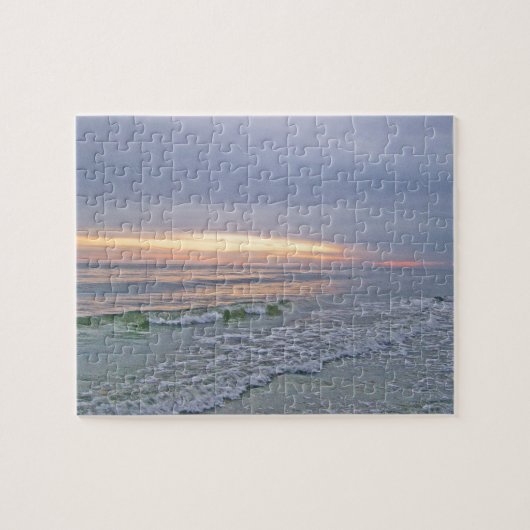 Mooie zonsondergang langs Oak Island Legpuzzel (Horizontaal)