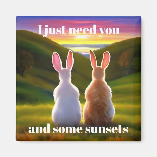 Mooie zonsondergang magneet (Voorkant)