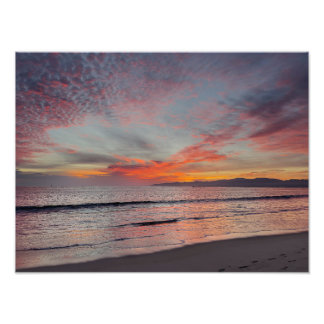 Mooie Zonsondergang - Marina Del Rey, CA Foto Afdruk
