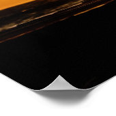 Mooie zonsondergang met de vrijheid van meisjes poster (Hoek)