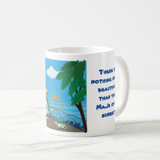 Mooie zonsondergang met MaJk Turtle Coffee-Mok Koffiemok (Voorkant rechts)