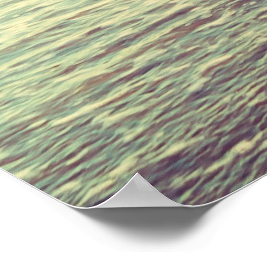 Mooie zonsondergang met zee en strand -  en poster (Hoek)