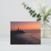 Mooie zonsondergang: Montauk Point Light House, la Briefkaart (Staand voorkant)