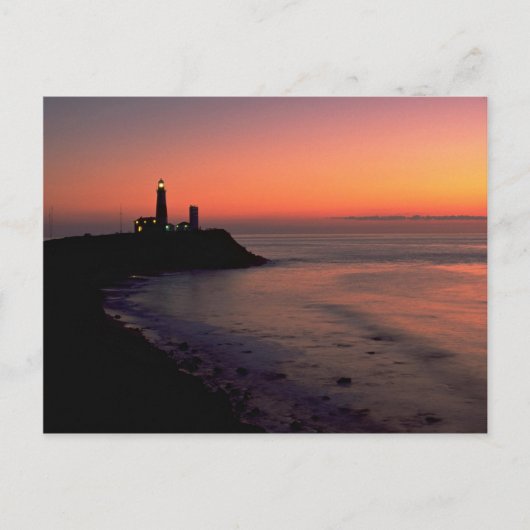 Mooie zonsondergang: Montauk Point Light House, la Briefkaart (Voorkant)