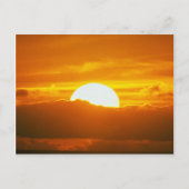 Mooie zonsondergang: Moorea, buitenrif, Tahiti Briefkaart (Voorkant)