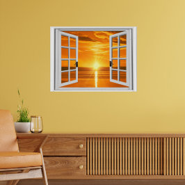 Mooie zonsondergang nepscherm weergave poster