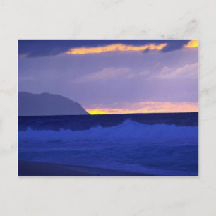 Mooie zonsondergang: North Shore, Oahu, Hawaii Briefkaart