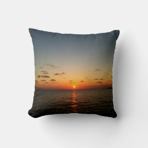 mooie zonsondergang oceaan geel oranje rood kussen