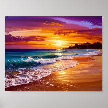 Mooie Zonsondergang Oceaan Strand Wandel Landschap