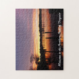 Mooie zonsondergang op Corrotoman rivier Legpuzzel