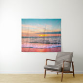 Mooie zonsondergang op de Beach Tapestry Wandkleed (In Situ (horizontaal))