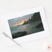 Mooie zonsondergang op de Shore Cliffs Rechthoekige Sticker (Envelop)