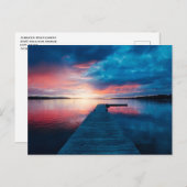Mooie zonsondergang op een rustig meer briefkaart (Voorkant / Achterkant)