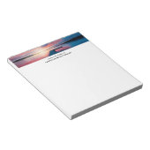 Mooie zonsondergang op een rustig meer notitieblok (Schuin)