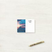 Mooie zonsondergang op een rustig meer post-it® notes (Op bureau)