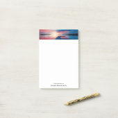 Mooie zonsondergang op een rustig meer post-it® notes (Op bureau)