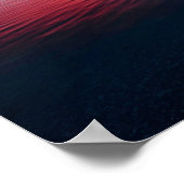 Mooie zonsondergang op een rustig meer poster (Hoek)