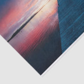 Mooie zonsondergang op een rustig meer tissuepapier (Detail)