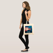 Mooie zonsondergang op een rustig meer tote bag (Voorkant (model))