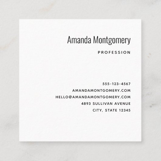 Mooie zonsondergang op een rustig meer vierkante visitekaartje (Achterkant)