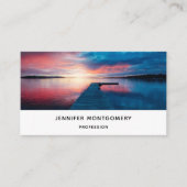 Mooie zonsondergang op een rustig meer visitekaartje (Voorkant)