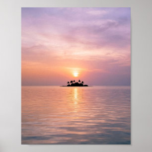 Mooie Zonsondergang Op Het Eiland De Tweede Poster