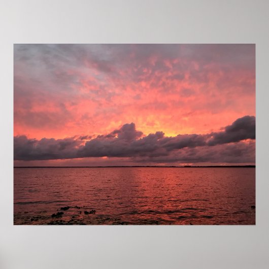 Mooie zonsondergang op het meer van Eustis in Cent Poster (Voorkant)
