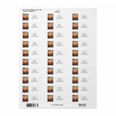*MOOIE ZONSONDERGANG OP HET STRAND* ADRESETIKETTEN ETIKET (Full Sheet)