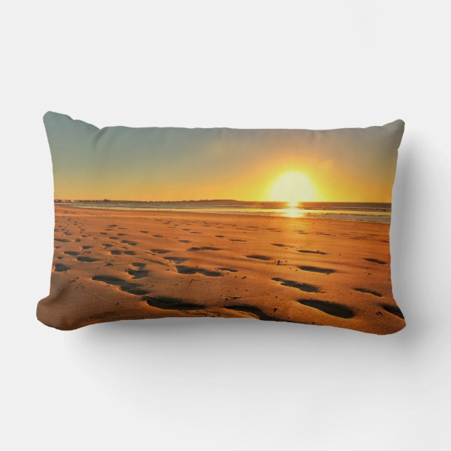 Mooie zonsondergang op het strand kussensloop kussen (Voorkant)