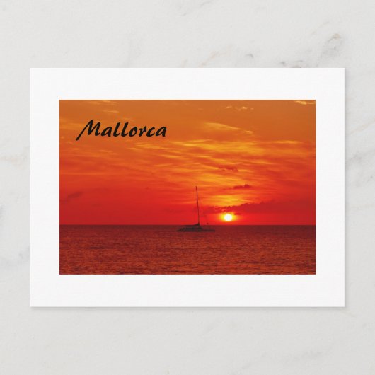 Mooie zonsondergang op Mallorca - Briefkaart (Voorkant)