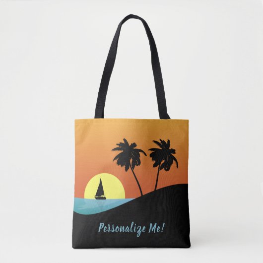 Mooie zonsondergang op tropisch eiland Summer Sail Tote Bag (Voorkant)