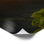 Mooie zonsondergang over de bergen perfect poster (Hoek)