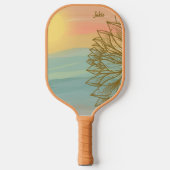 Mooie zonsondergang over de drijvende wateren pickleball paddle (Voorkant)