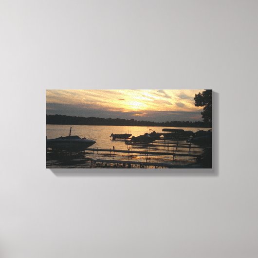 Mooie zonsondergang over het meer Ontario Fair Hav Canvas Afdruk (Voorkant)