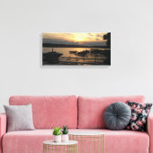 Mooie zonsondergang over het meer Ontario Fair Hav Canvas Afdruk (Insitu (Woonkamer))