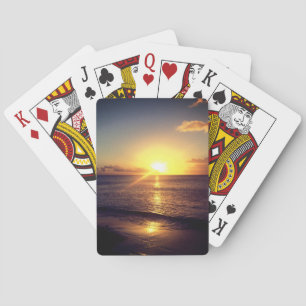 Mooie zonsondergang pokerkaarten