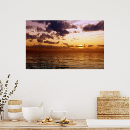 mooie zonsondergang poster (Keuken)