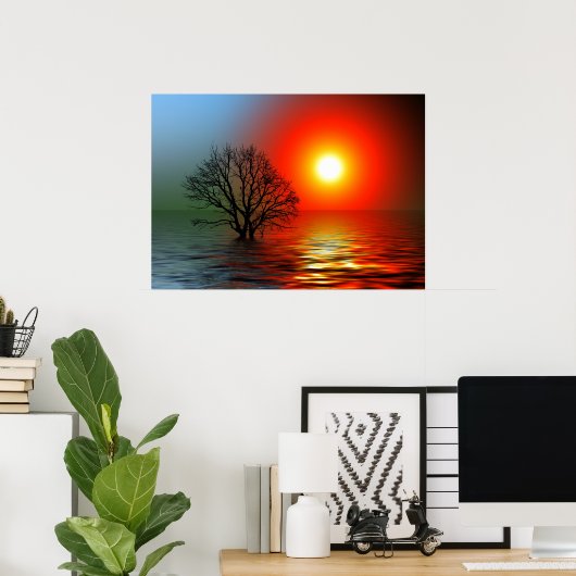Mooie zonsondergang poster (Thuiskantoor)