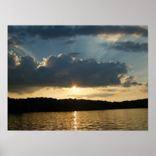 Mooie zonsondergang poster