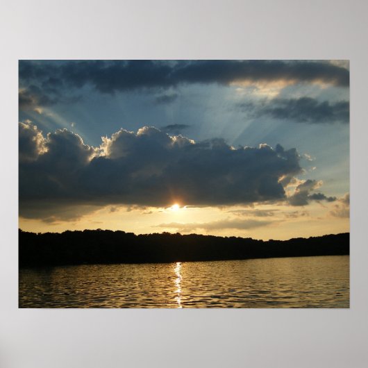 Mooie zonsondergang poster (Voorkant)